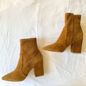 Loeffler Randall Isla Suede Ankle Booties Cacao 9
